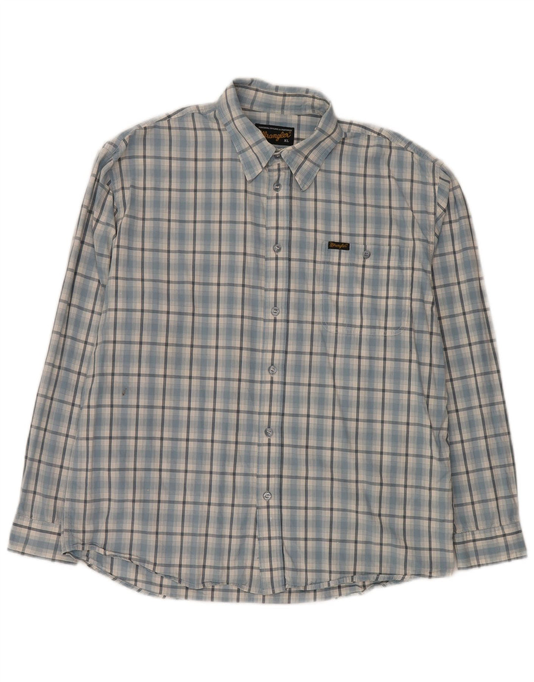 Wrangler herreskjorte XL blå ternet