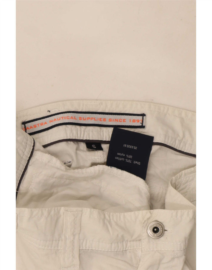 Gaastra Herre Graphic Cargo Shorts Små W29 Hvid Bomuld