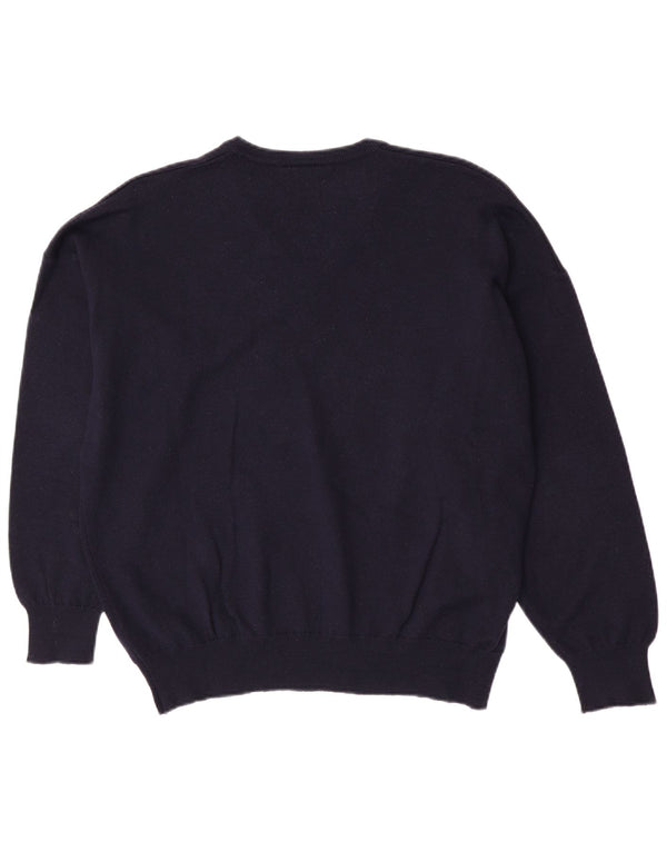 Lacoste Herre V-hals sweater str. 7 2XL Marineblå Ny uld