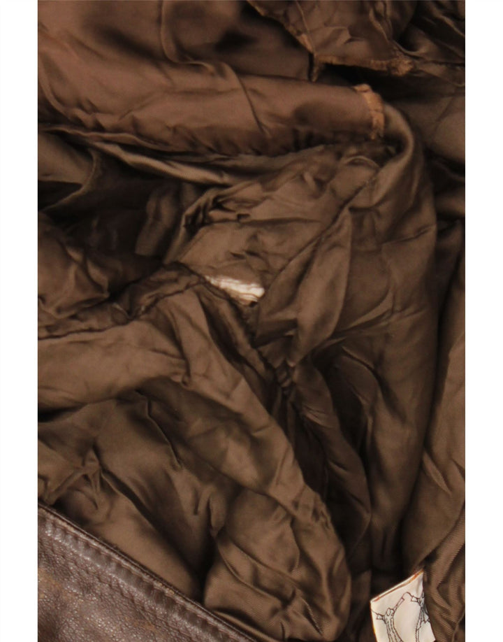 VINTAGE Military Læderjakke til mænd IT 50 Stor Brun