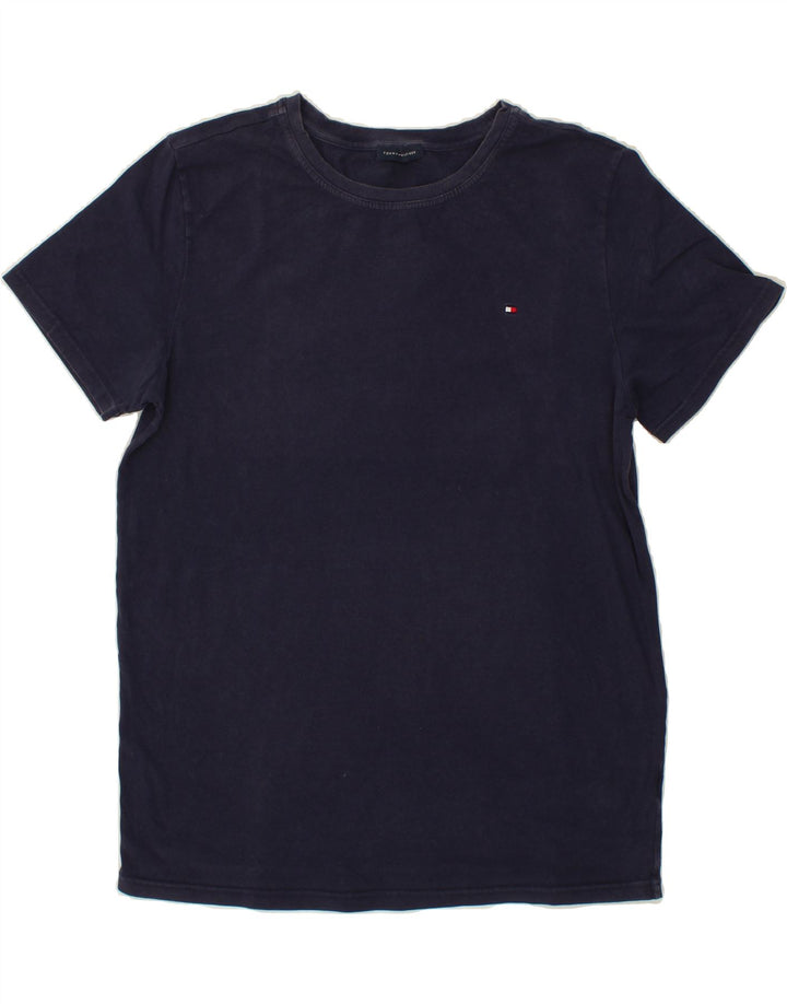 TOMMY HILFIGER Mens T-Shirt Top Medium Navy Blue Vintage Tommy Hilfiger and Second-Hand Tommy Hilfiger from Messina Hembry 
