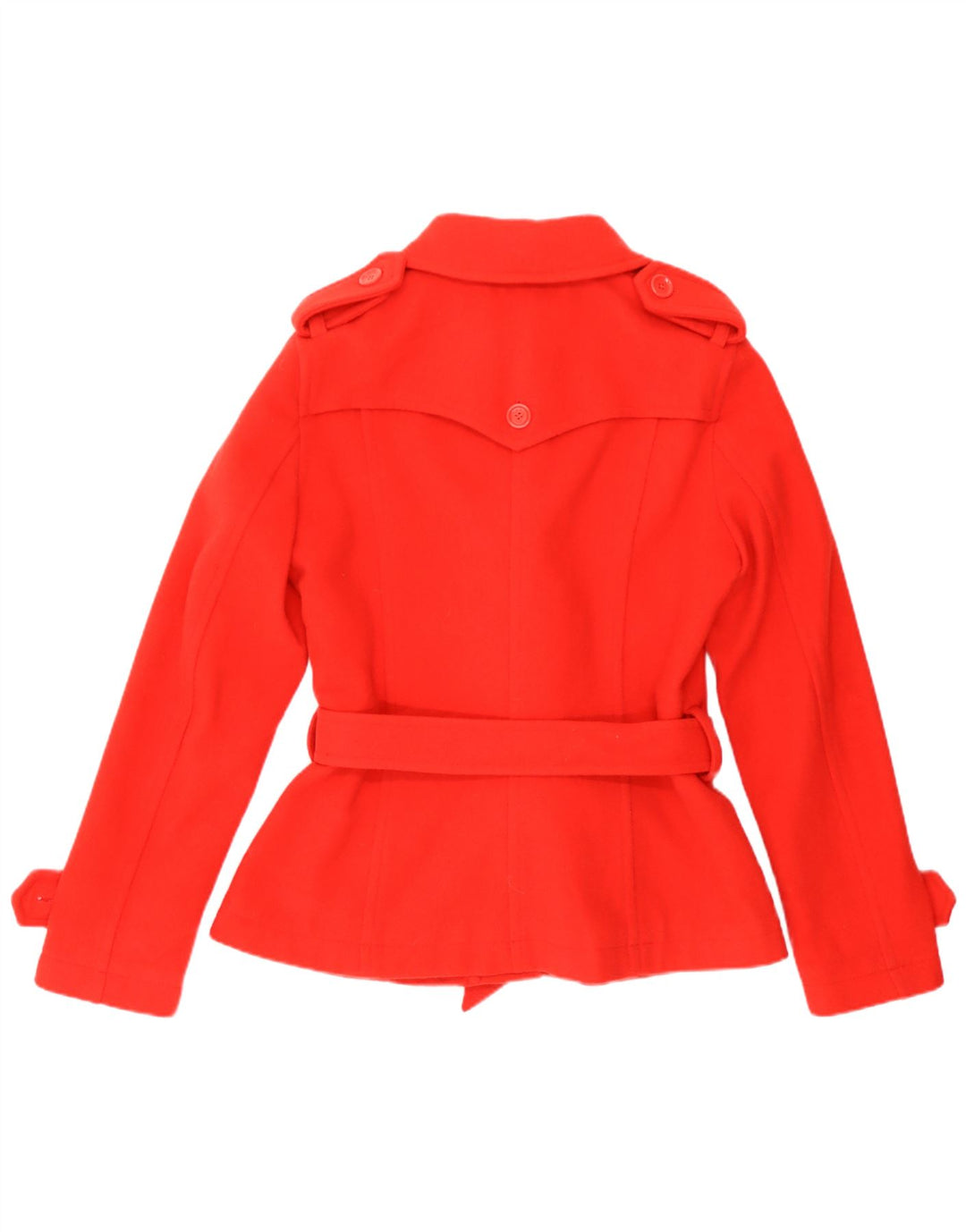 Moschino Dame Military Duffle Jacket UK 12 Medium Red Wool