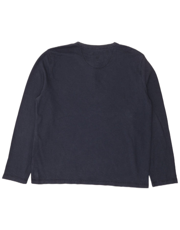 Fat Face Herre Top Langærmet 3XL Navy Blue Cotton