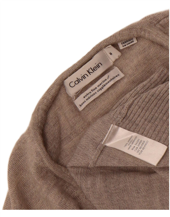 Calvin Klein Herre V-hals sweater Medium Grå Merinould