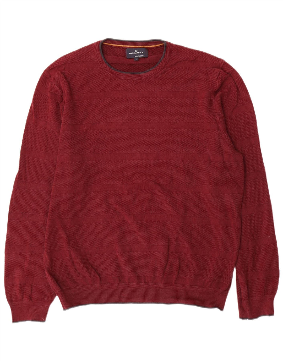 Marks & Spencer Herre Blue Harbor Crew Neck trøje Sweater Large Maroon