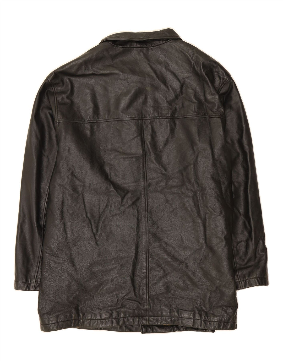 DOCKERS Mens Leather Jacket UK 44 2XL Black Leather Vintage Dockers and Second-Hand Dockers from Messina Hembry 