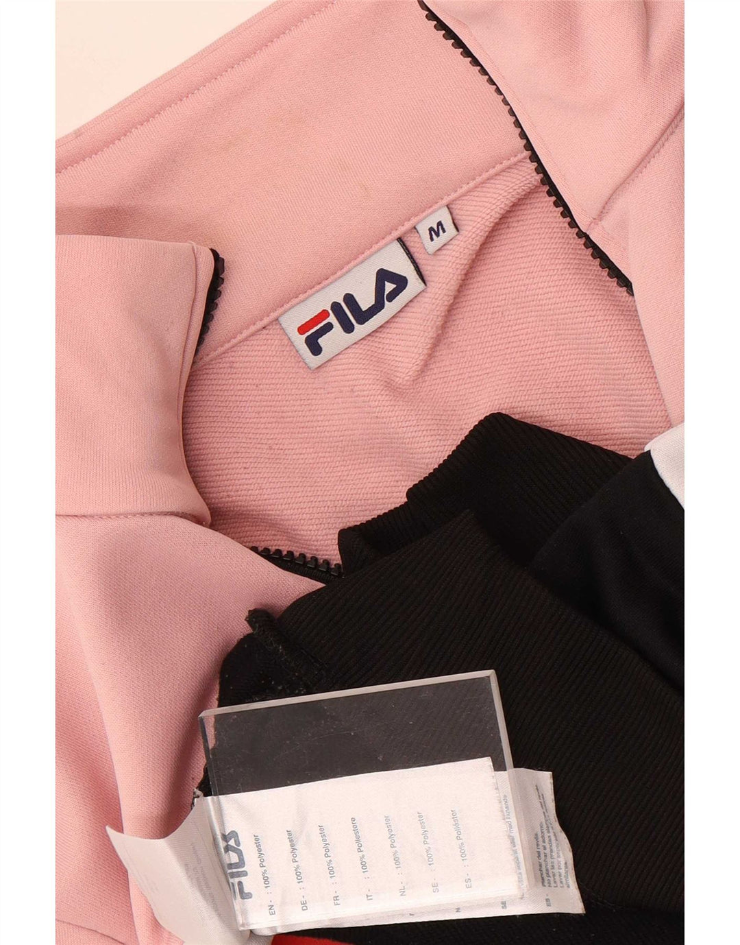 Fila Grafisk træningsdragt topjakke til kvinder UK 14 Medium Pink Colourblock