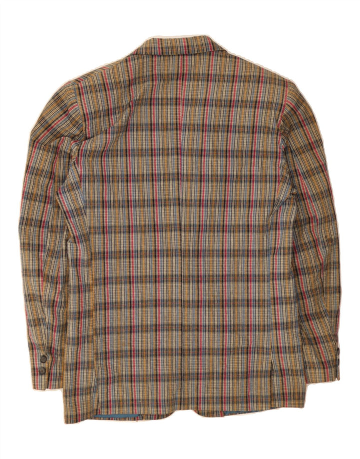 VINTAGE Mens 2 Button Blazer Jacket UK 38 Medium Multicoloured Check Vintage Vintage and Second-Hand Vintage from Messina Hembry 
