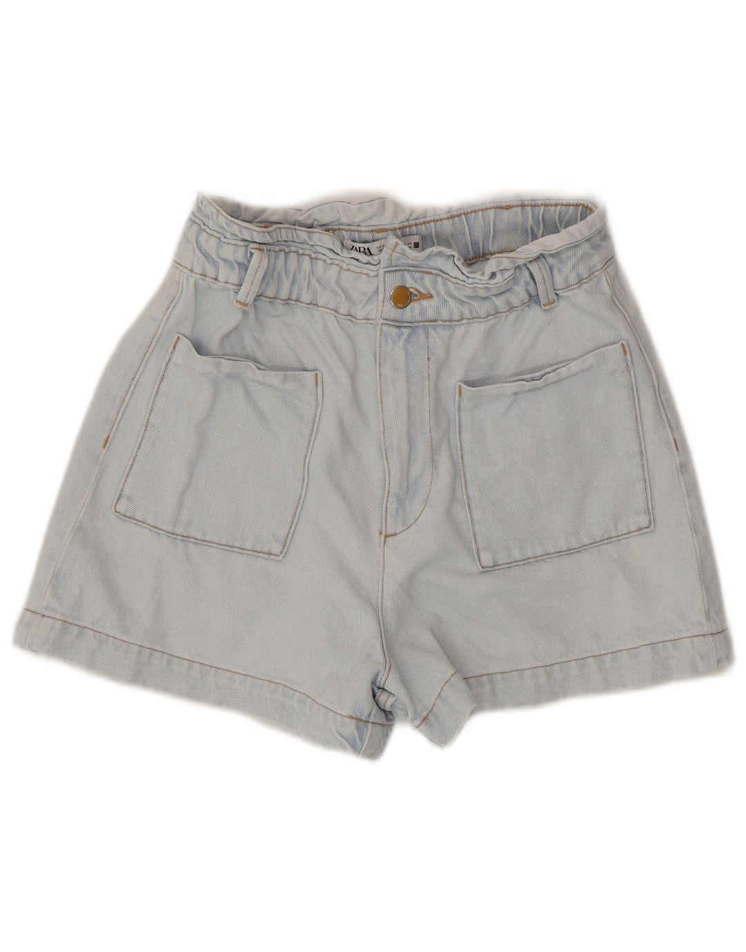 Zara Dame Denim Shorts EU 38 Small W28 Blue