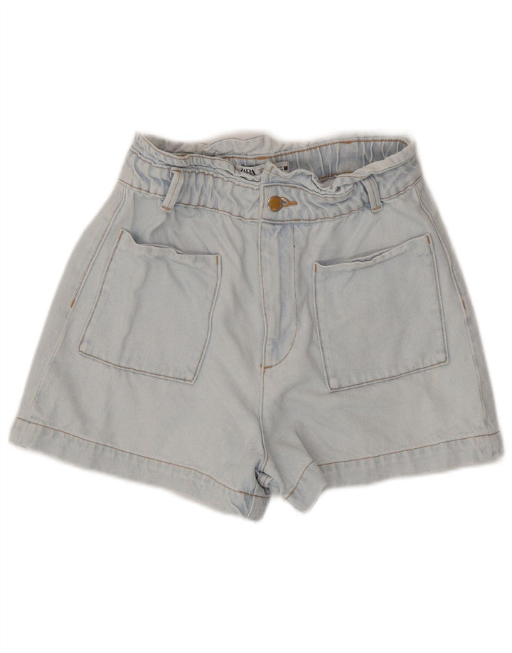 Zara Dame Denim Shorts EU 38 Small W28 Blue