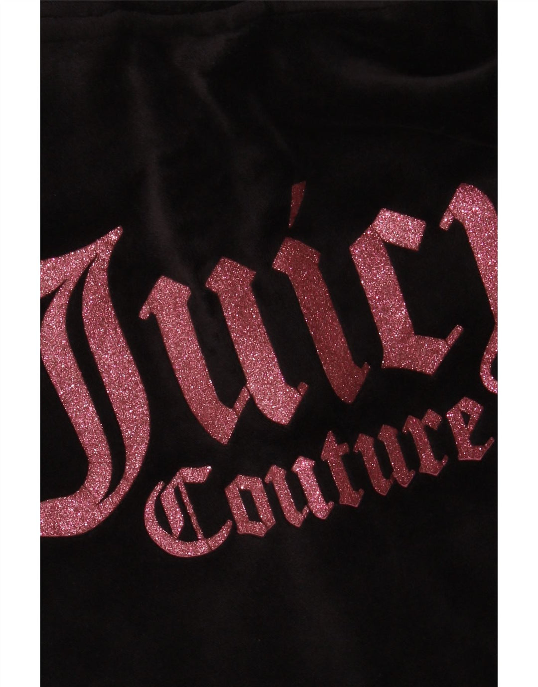 JUICY COUTURE Pige grafisk hættetrøje med lynlås 9-10 år Sort