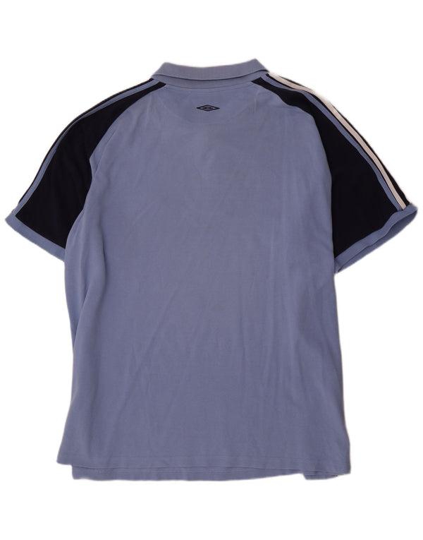 Umbro Herre Polo Shirt 4XL Blå Colourblock Bomuld