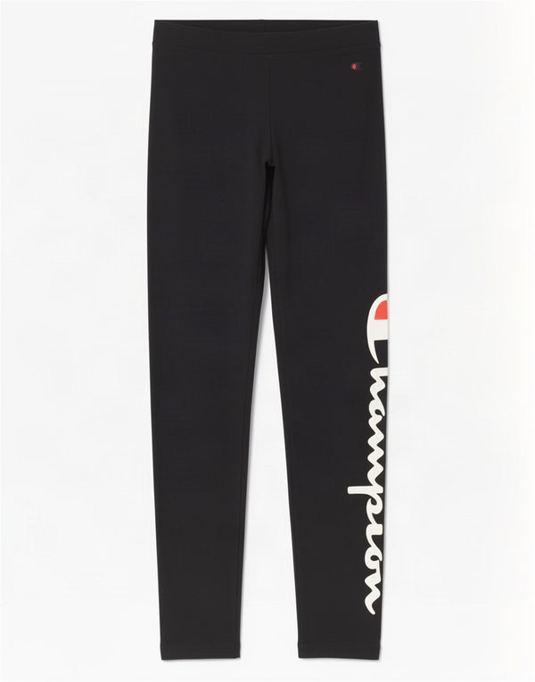 Champion Womens Graphic Leggings UK 8 Small Black Cotton