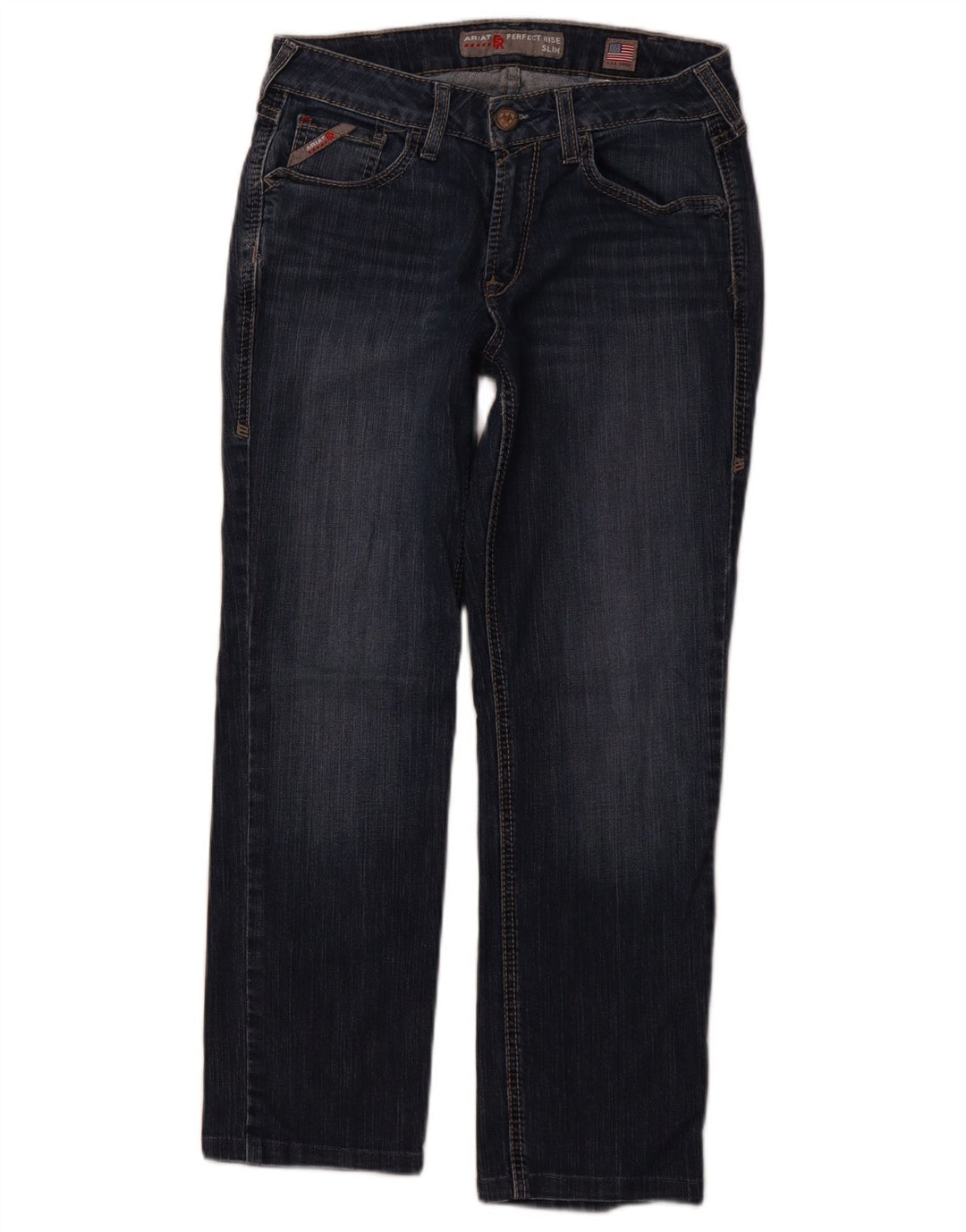 ARIAT Dame Slim Jeans W27 L26 Marineblå Bomuld