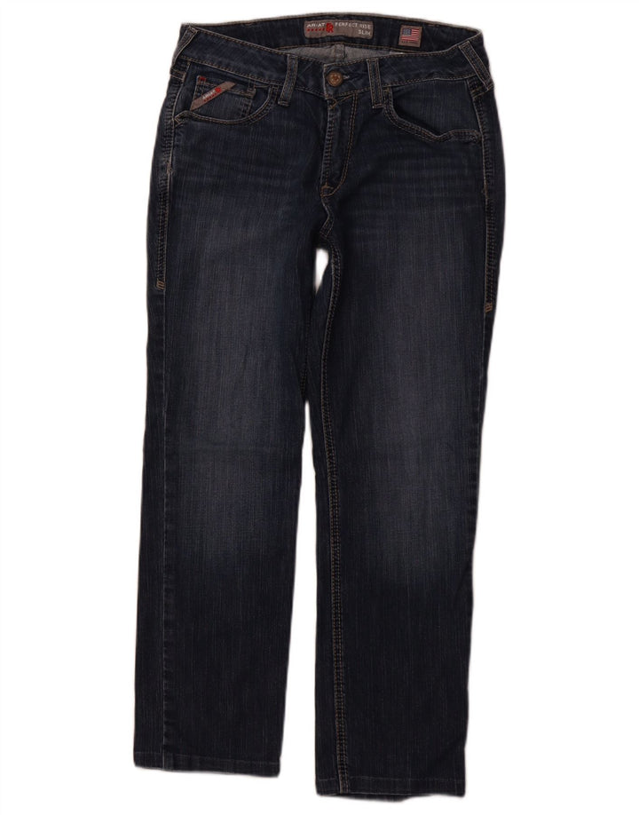 ARIAT Dame Slim Jeans W27 L26 Marineblå Bomuld