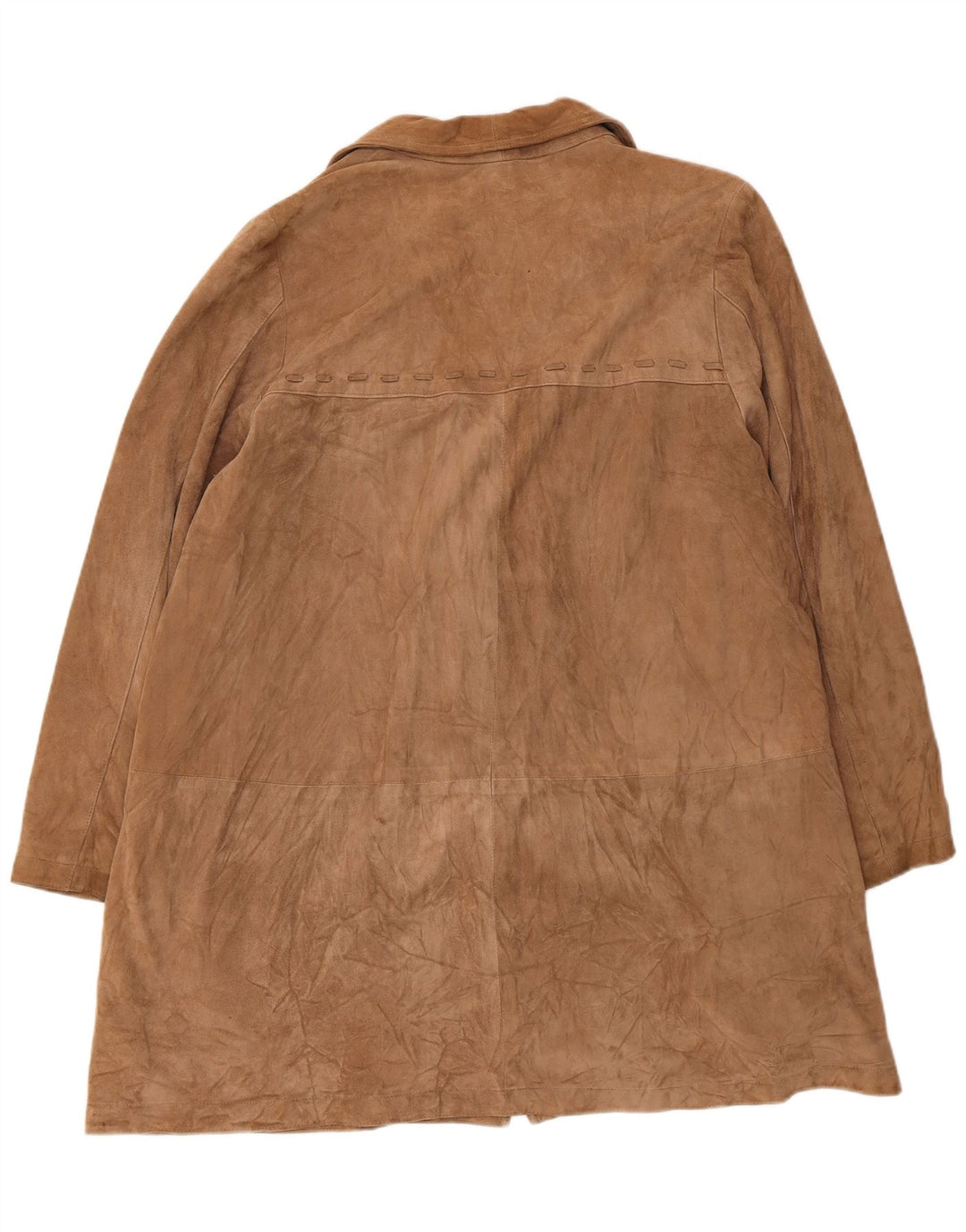 Vintage ruskindsfrakke til kvinder UK 14 Medium Beige Læder