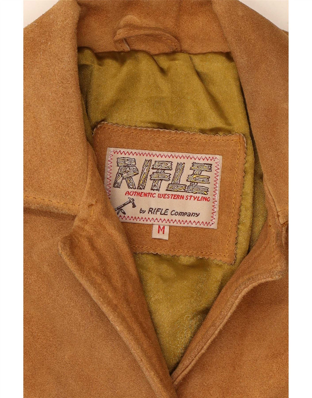 Rifle Dame Western Suede Jacket UK 14 Medium Brown Læder