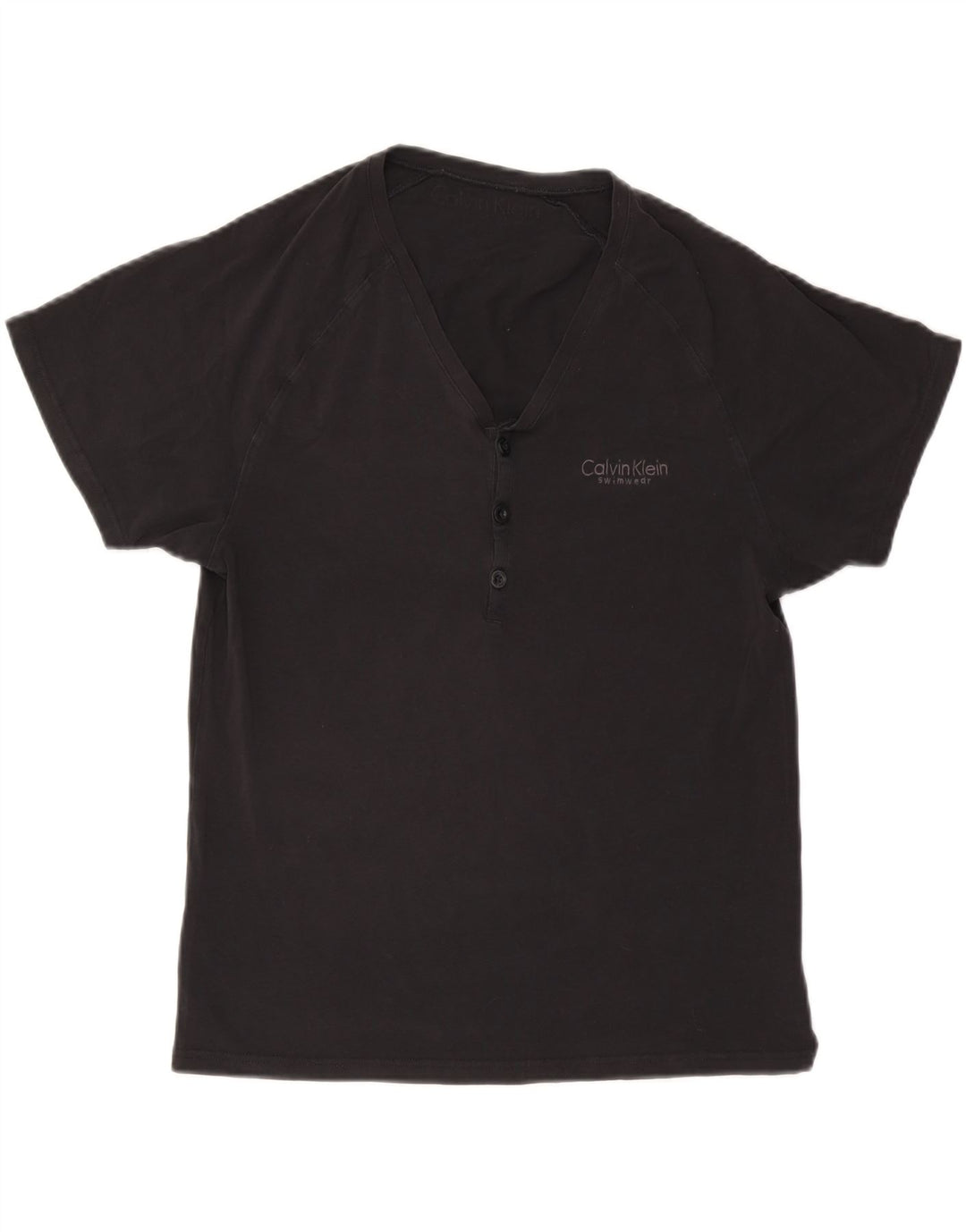 Calvin Klein Herre T-Shirt Top Stor Sort Bomuld