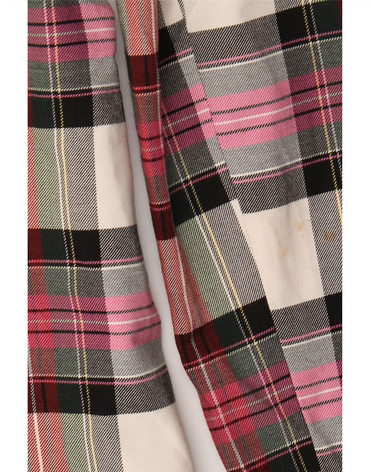 TOPSHOP Dame Double Breasted Blazer Jacket UK 10 Small Pink Check