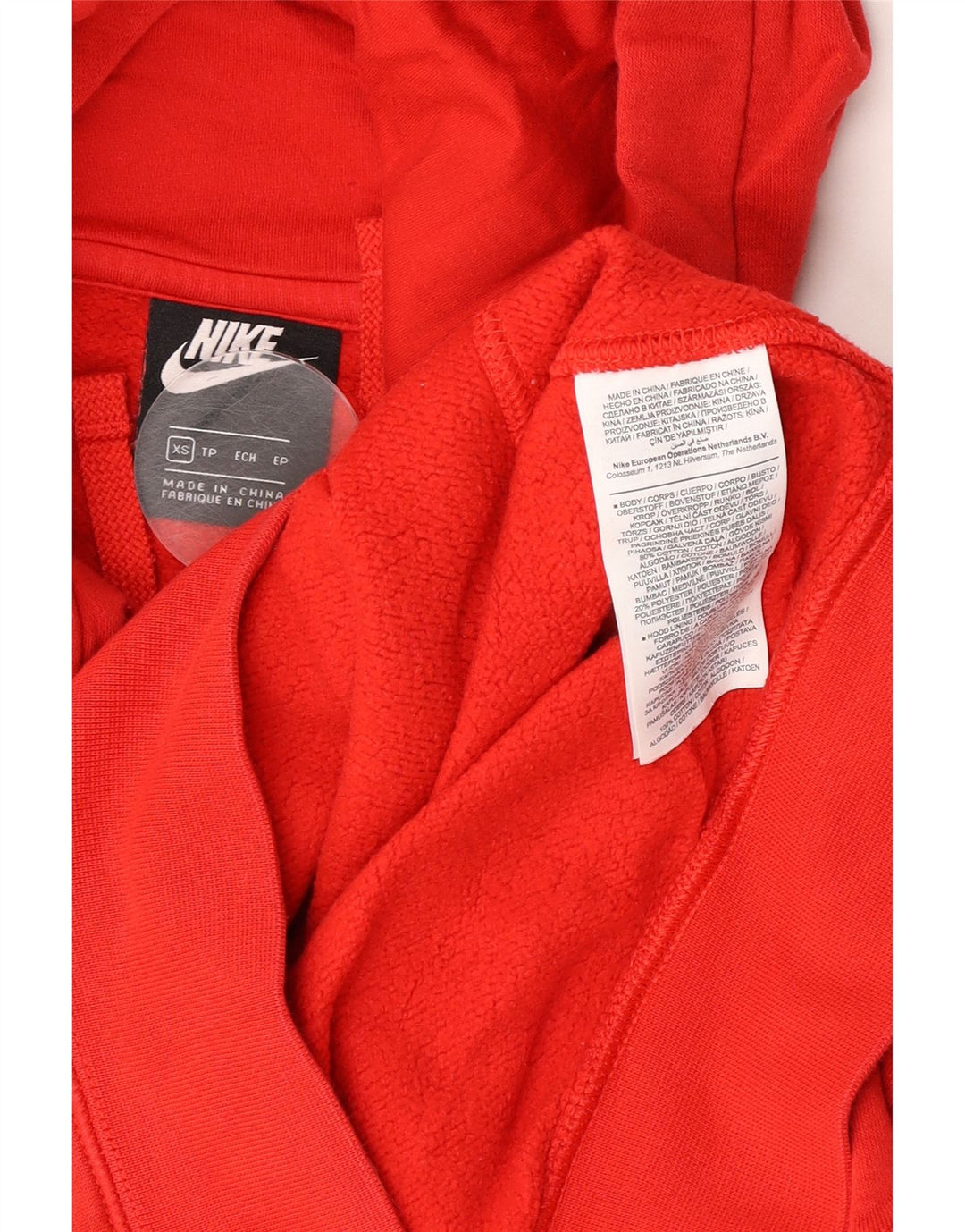 Nike hættetrøje til mænd XS rød bomuld