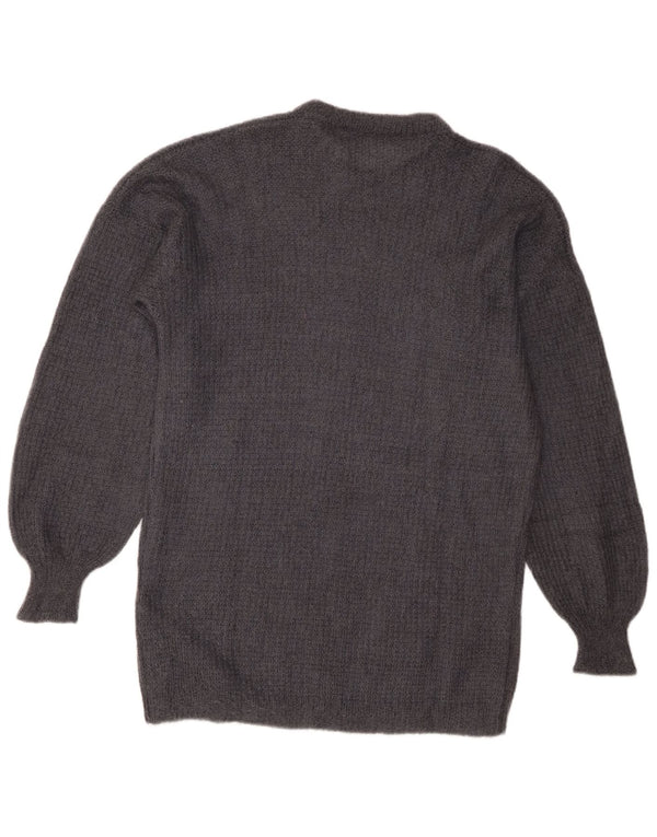 Vintage dame sweater med rund hals DK 16 stor grå