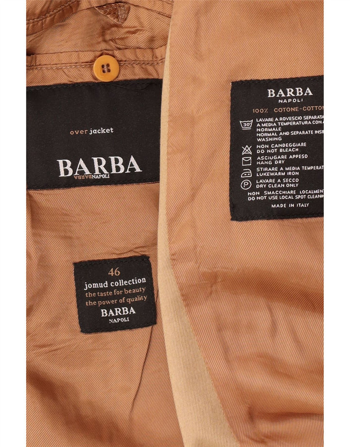 Barba Herre Overfrakke IT 46 Lille Beige Bomuld