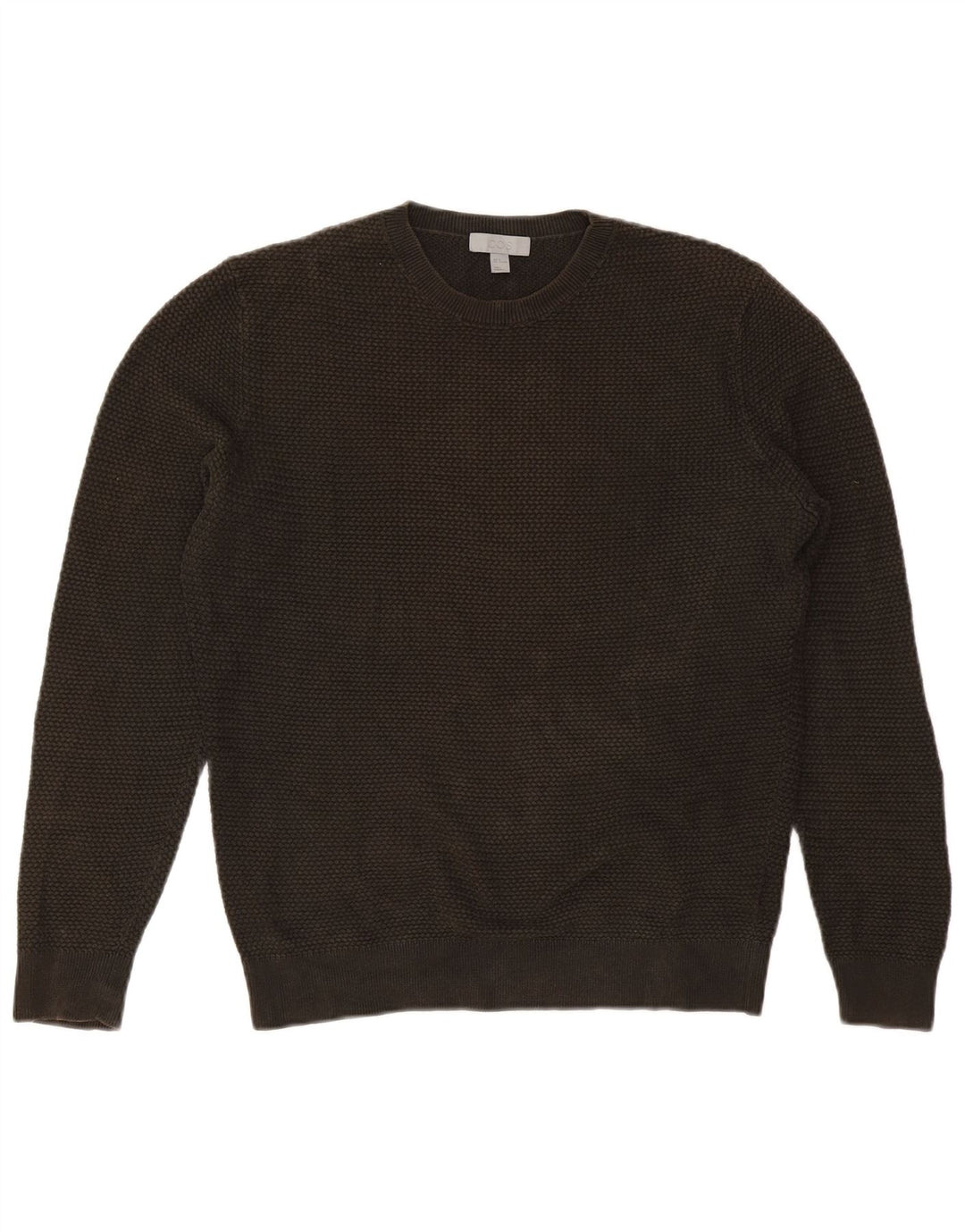 Cos Herre sweater med rund hals, medium Khaki Bomuld