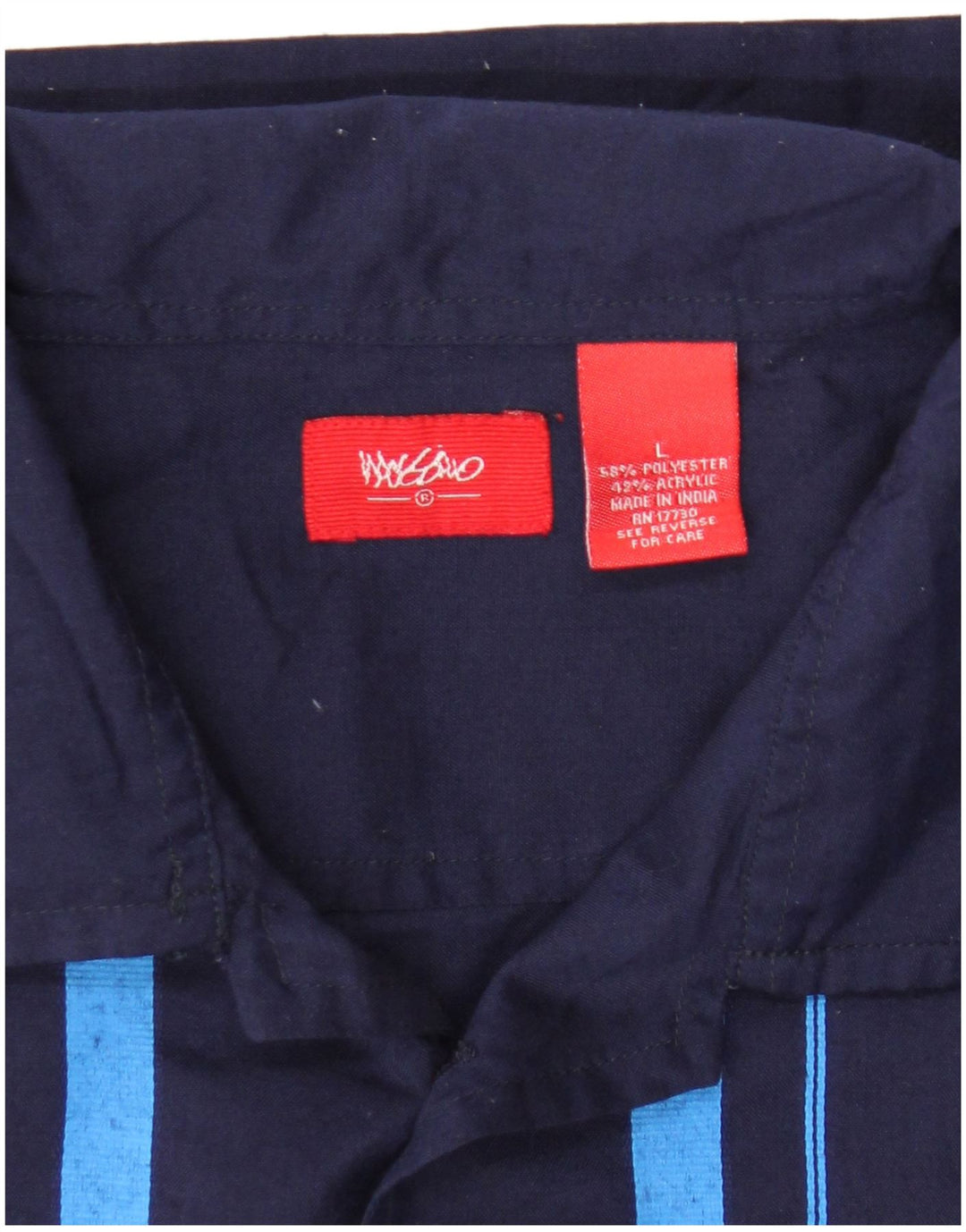 Mossimo drenge kortærmet skjorte 14-15 år Stor marineblå stribet