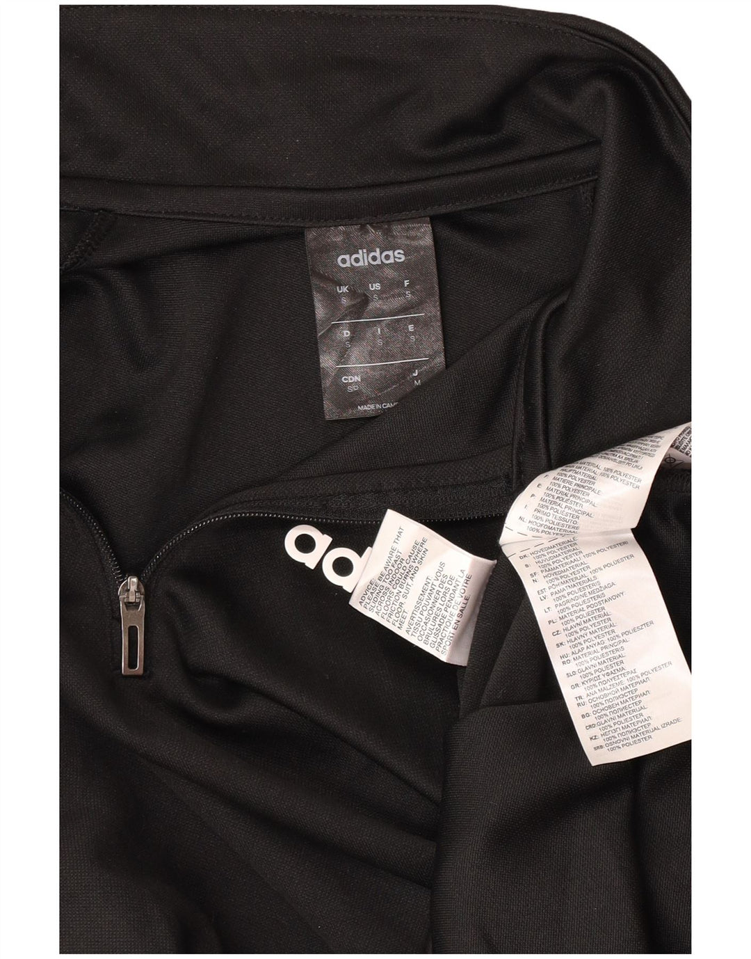 Adidas Herre Climalite Pullover med lynlås-hals Træningsdragt Top Lille sort polyester