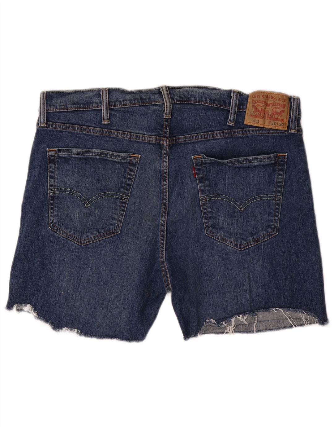LEVI'S Herre 559 Denim Shorts W38 XL Blå Bomuld