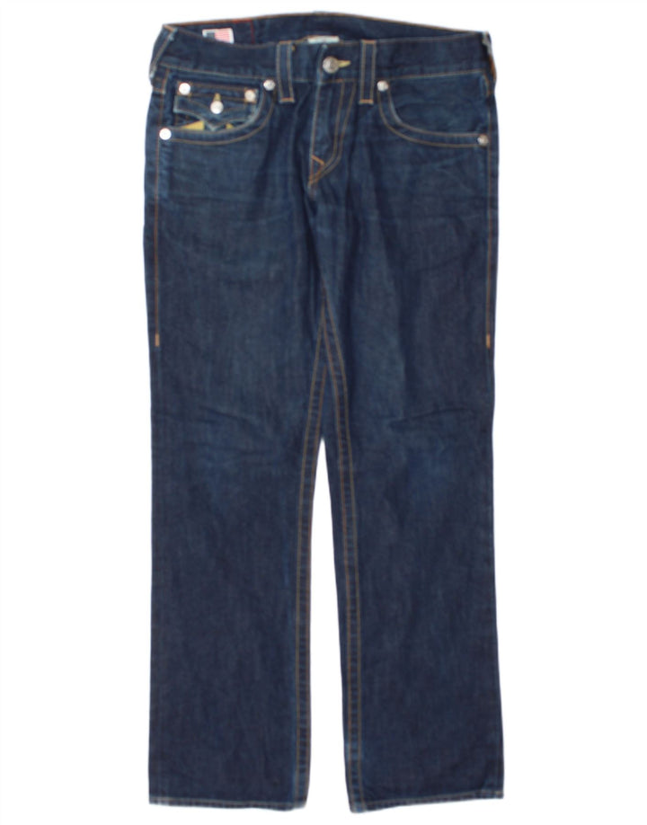True Religion Straight Jeans til mænd W30 L31 blå bomuld