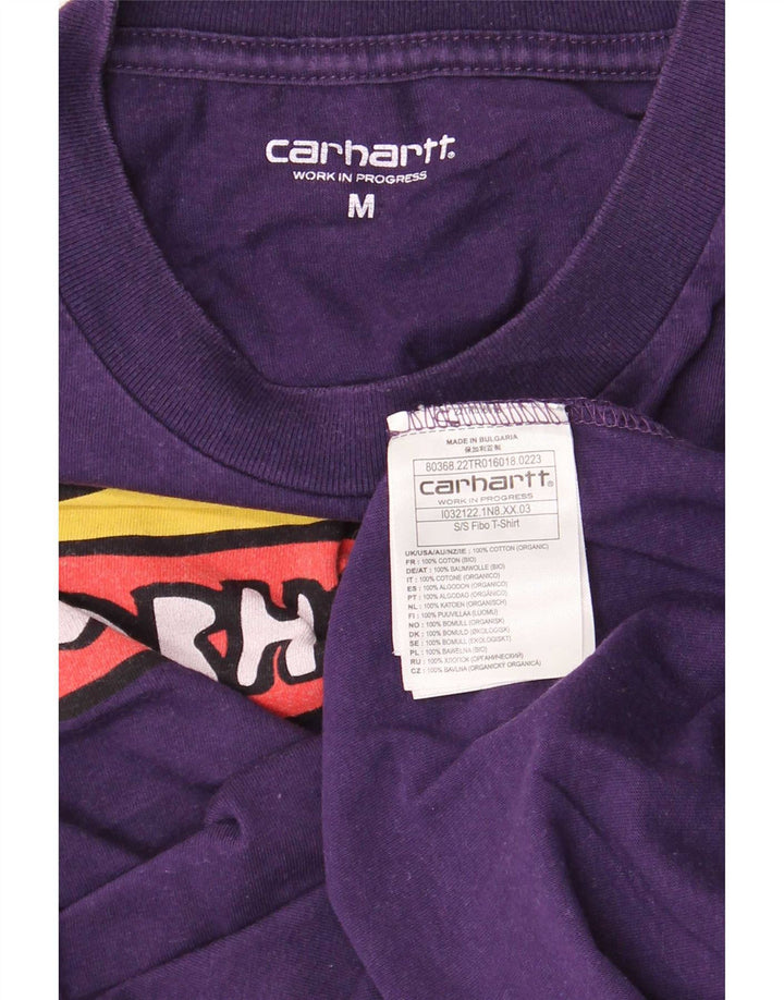 Carhartt Herre grafisk T-shirt Top Medium Lilla Bomuld
