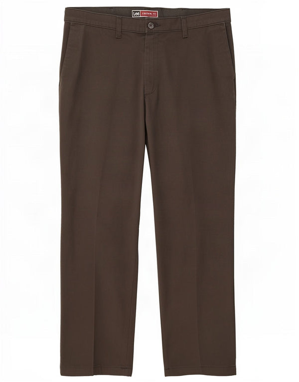 Lee Mens Comfort Fit Straight Chino Bukser W36 L30 Grå Bomuld