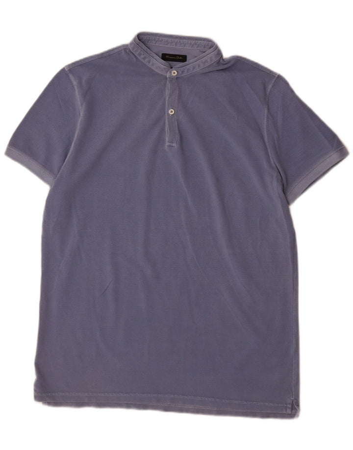 Massimo Dutti Herre Casual Fit Polo Shirt Large Blue