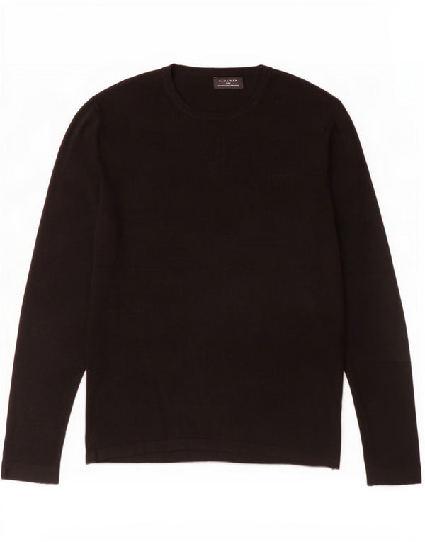 Zara Herre Top Langærmet Medium Sort Viscose