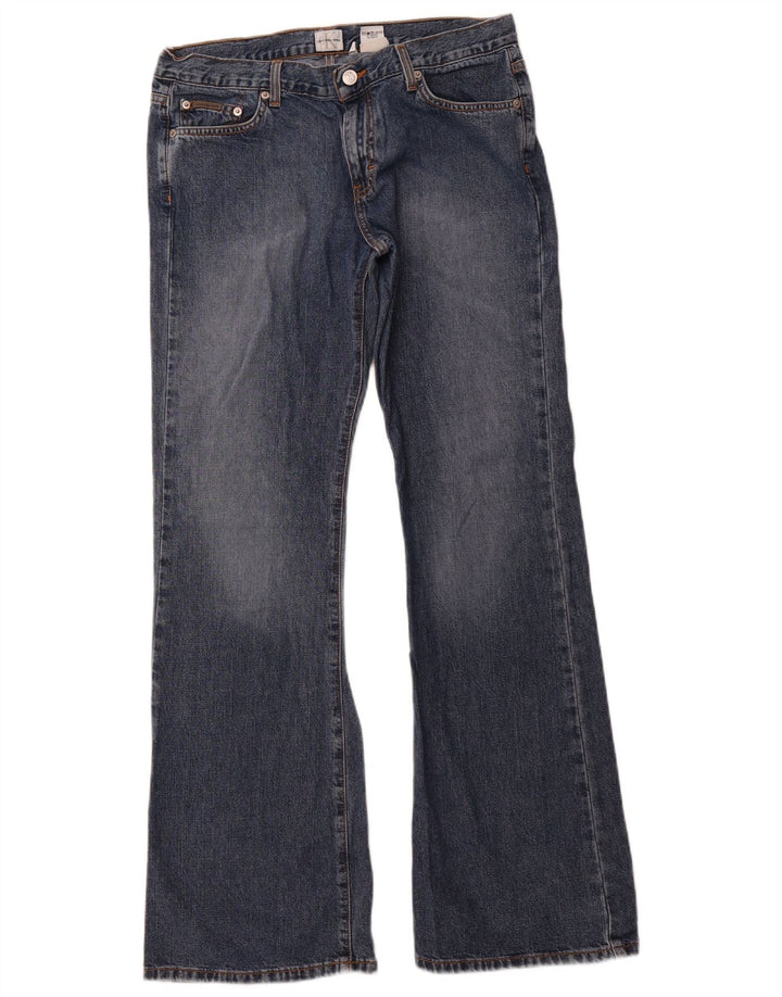 Calvin Klein Dame Bootcut Jeans US 11 Large W32 L32 Blå Bomuld