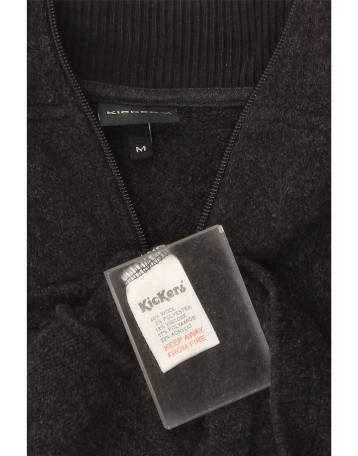 Kickers Dame Cardigan Sweater UK 14 Medium Grey Uld