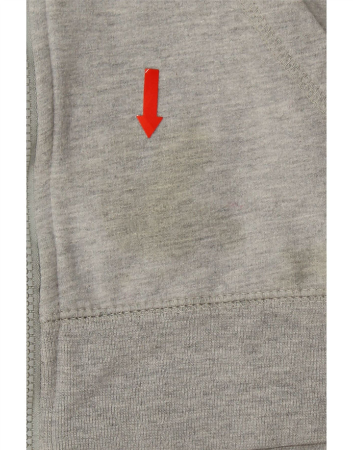 SCHOTT Womens Zip Hoodie Sweater UK 16 Large Grey Cotton Vintage Schott and Second-Hand Schott from Messina Hembry 