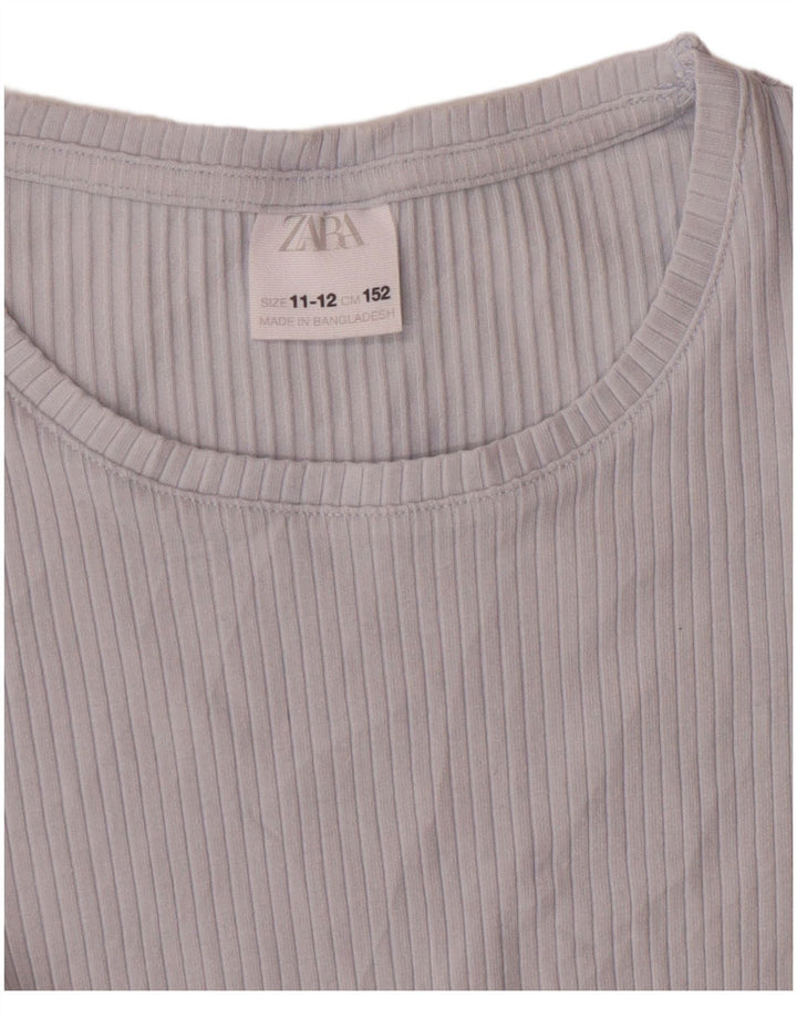 Zara Pige T-Shirt Top 11-12 År Blå