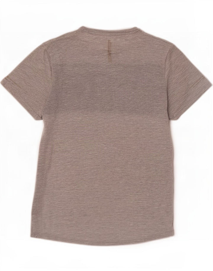 Superdry Grafisk T-shirt top til mænd, stor grå farveblok polyester