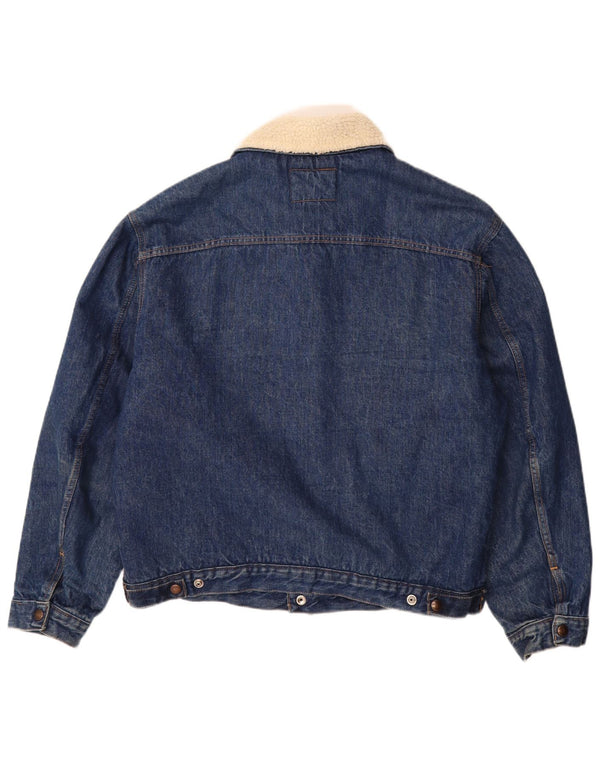 Roy Rogers Herre Denim Sherpa Jacket UK 40 Large Blue