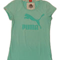 PUMA Womens Graphic T-Shirt Top UK 12 Medium Green Vintage Puma and Second-Hand Puma from Messina Hembry 