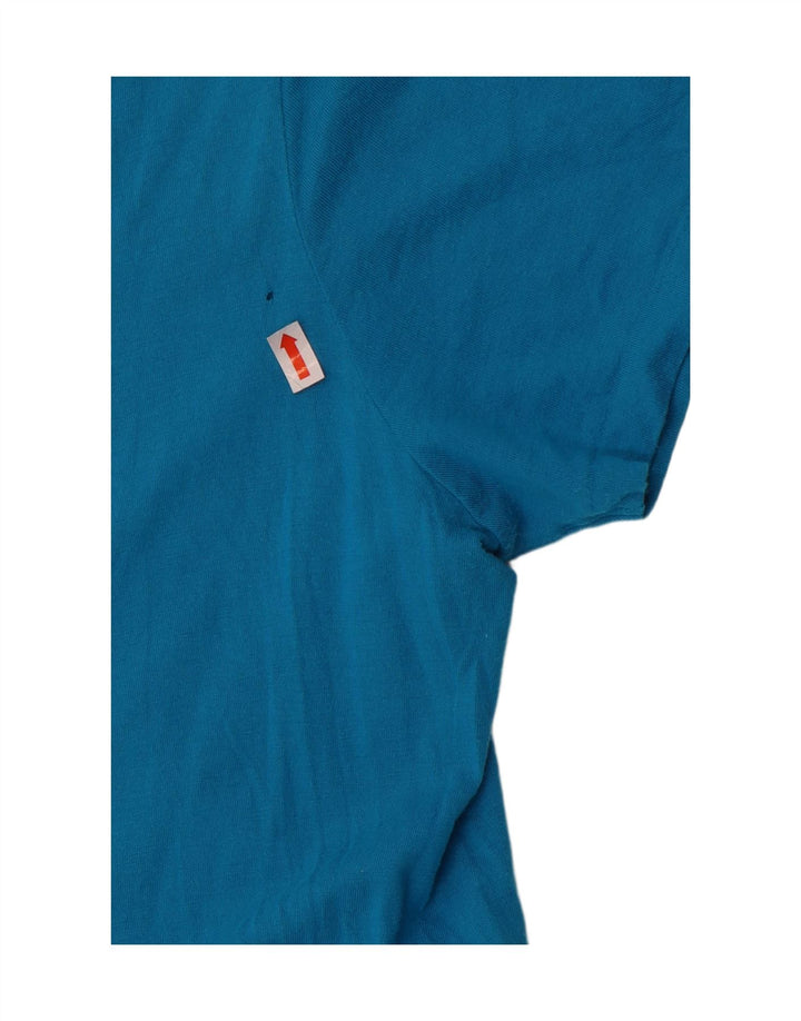 Nike Dame T-Shirt Top UK 14 Medium Blue Bomuld