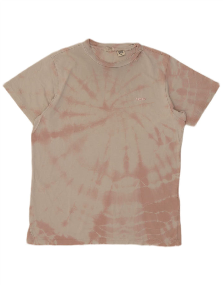 Levi's Herre T-shirt Top Lille Pink Tie Dye Bomuld