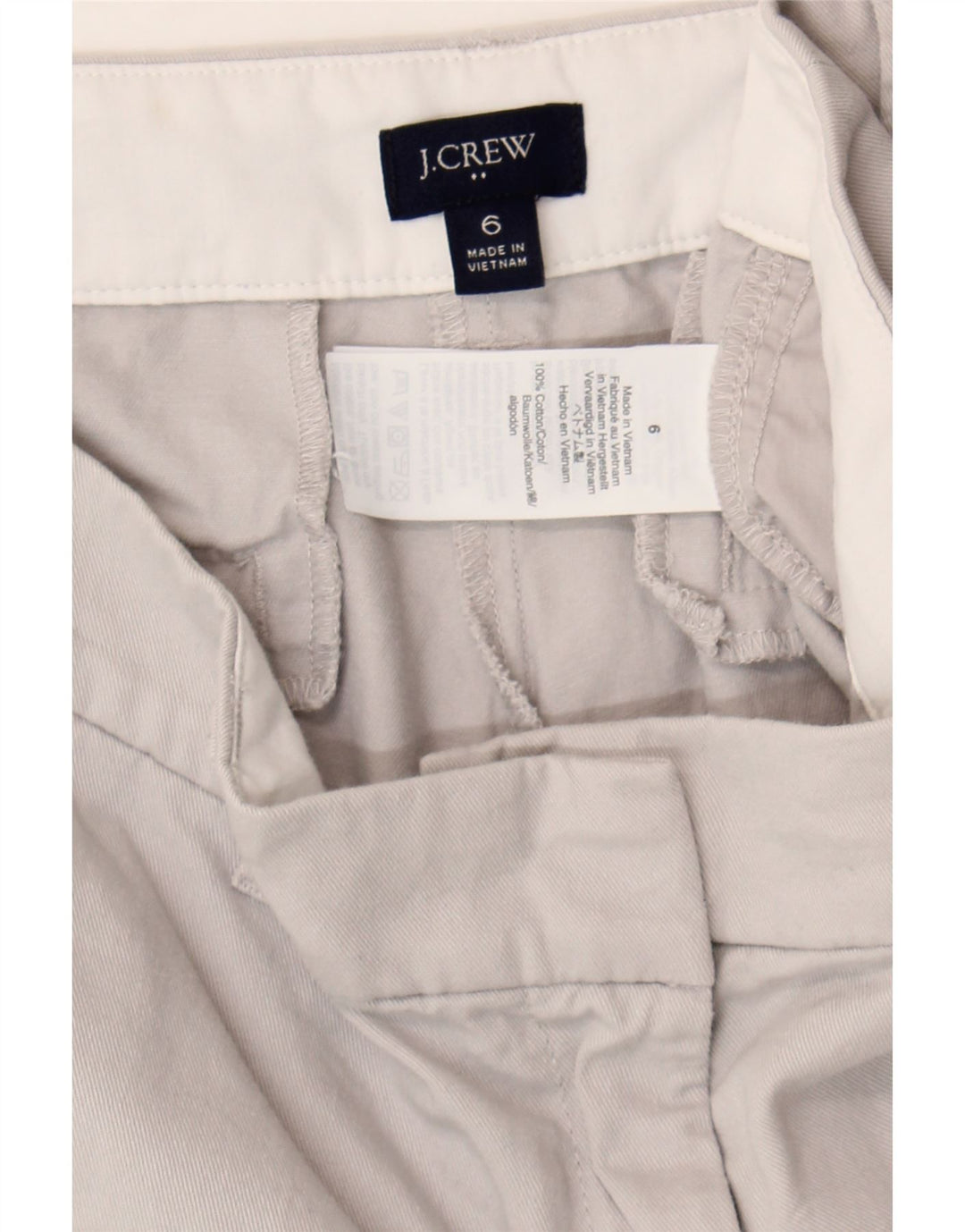 J. CREW Womens Chino Shorts US 6 Medium W32  Grey Cotton Vintage J. Crew and Second-Hand J. Crew from Messina Hembry 