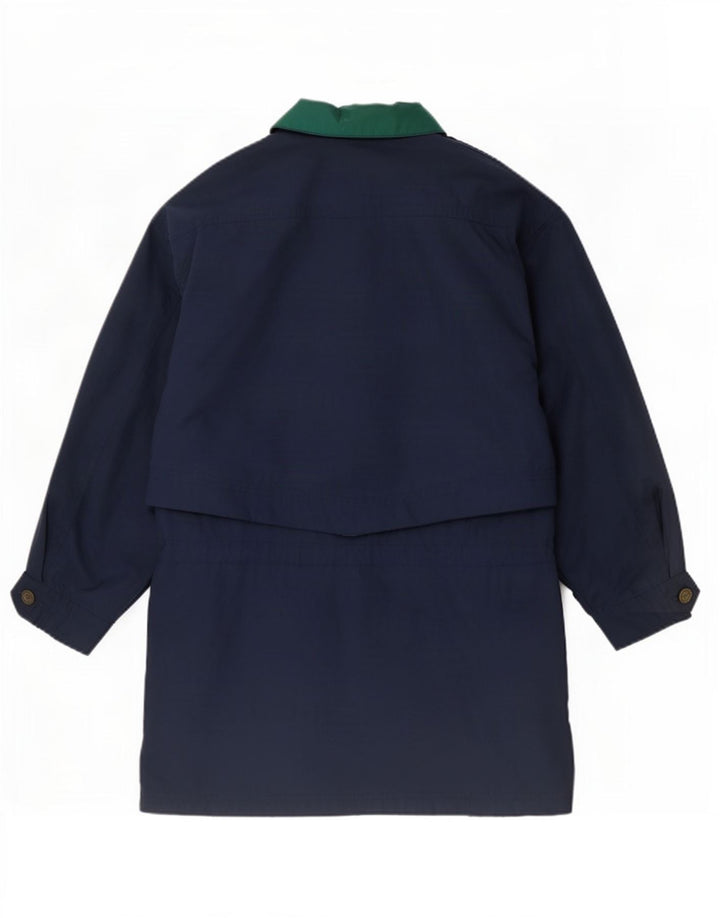 St. Bernard Dame Oversized Regnfrakke UK 10 Small Navy Blue Polyester