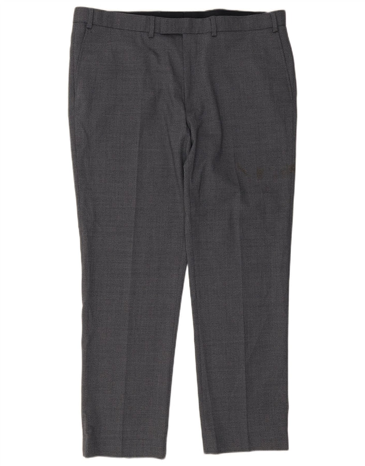 Marks & Spencer Herre Regular Suit Bukser W40 L31 Blå Polyester