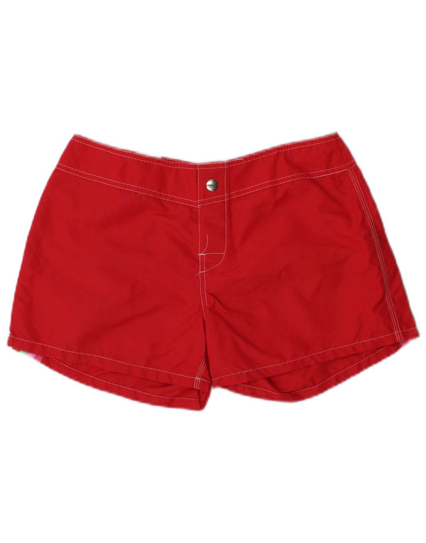 Sundek Svømmeshorts til kvinder UK 8 Lille rødstribet nylon