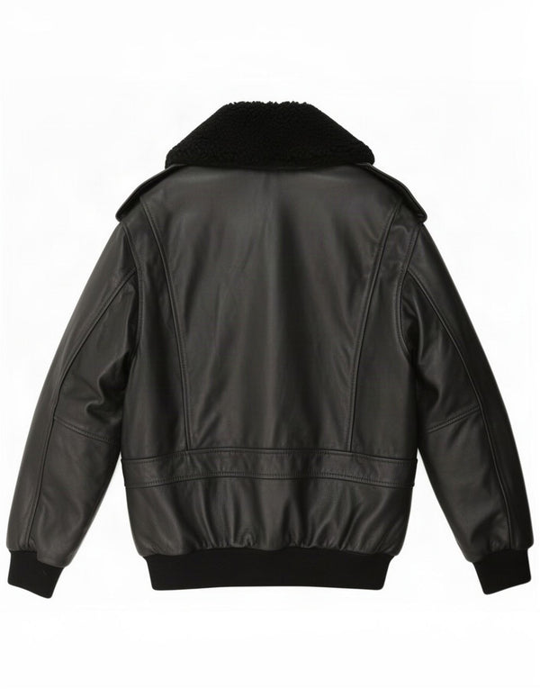 Redskins Herre Military Læderjakke UK 36 Small Black