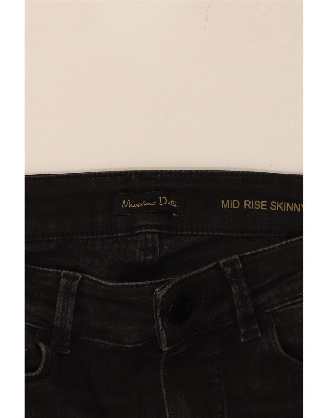 MASSIMO DUTTI Womens Mid Rise Skinny Jeans W26 L29 Black Vintage Massimo Dutti and Second-Hand Massimo Dutti from Messina Hembry 